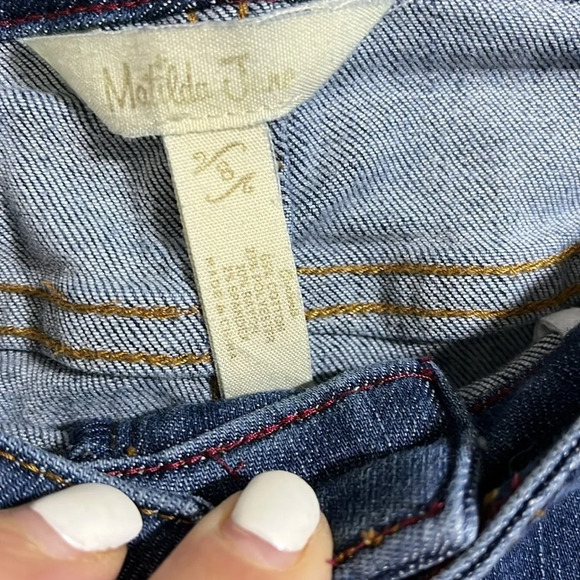 Matilda Jane denim size 8 skinny embroidered back pocket - Picture 2 of 8